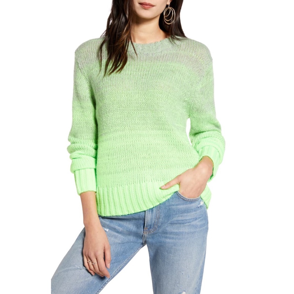 Treasure & Bond Space Dye Pullover Green Gray S